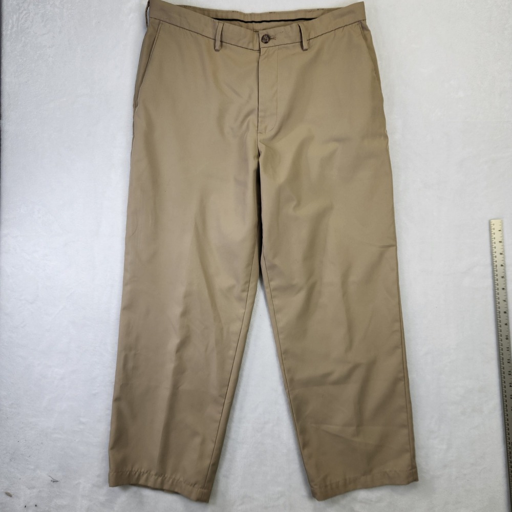 IZOD Extreme‎ Function Golf Pants Tan Mens 36x30 Polyester Straight Fit